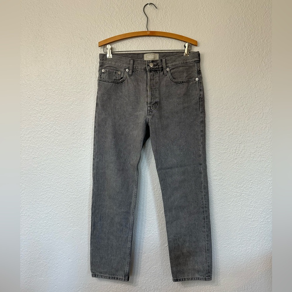 Everlane Relaxed Straight Jean - Washed Gray (Size: 26 Regular)